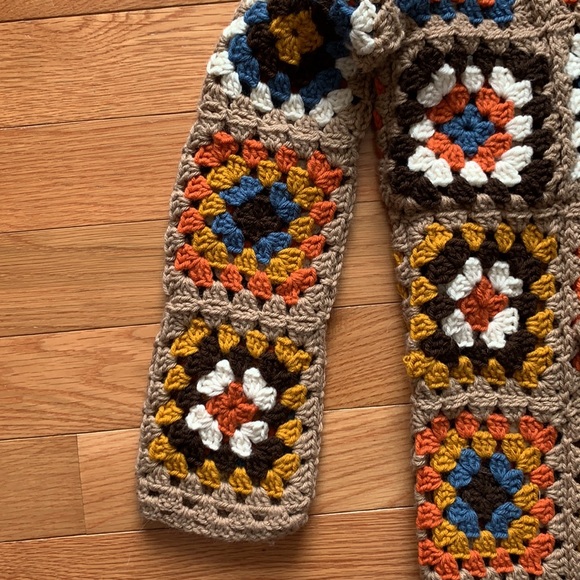Hand made granny square Coatigan - Picture 3 of 4